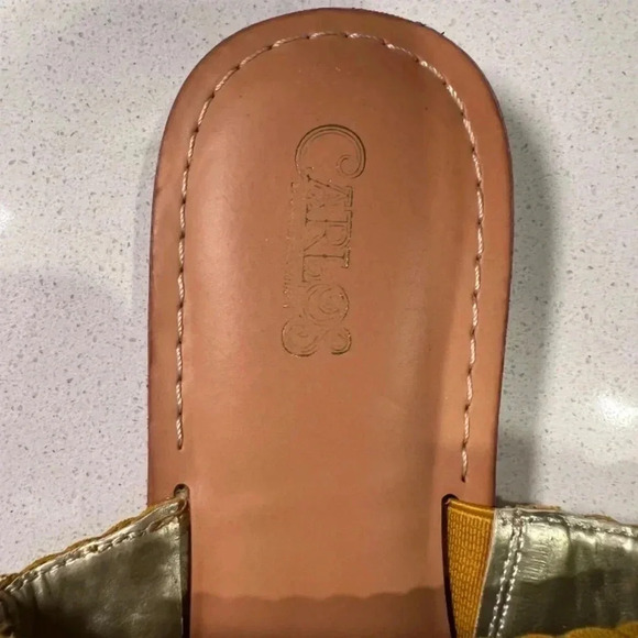 Carlos by Carlos Santana Mustard Leather Flats Size 10 - Picture 4 of 4